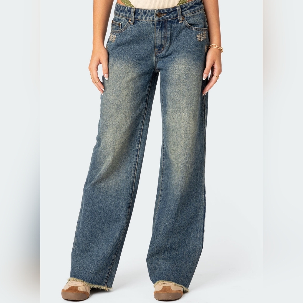 Doll House Low Rise Baggy Washed Jeans